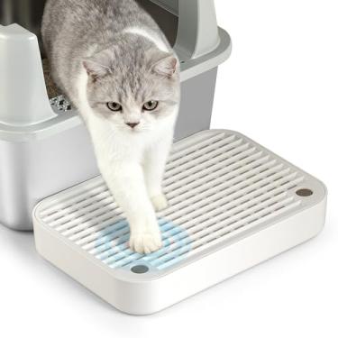 Imagem de Aothey Degrau de caixa de areia, rampa/coletor de caixa de areia, anti-rastreamento e fácil de limpar, ideal para gatos pequenos e idosos (branco)