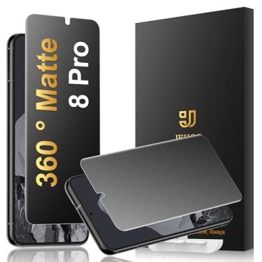 Imagem de JEHOO [Pacote com 2] Protetor de tela de privacidade de TPU fosco de 4 vias 360° para Google Pixel 8 Pro (não é vidro), compatível com sensor de impressão digital, filme flexível adesivo completo