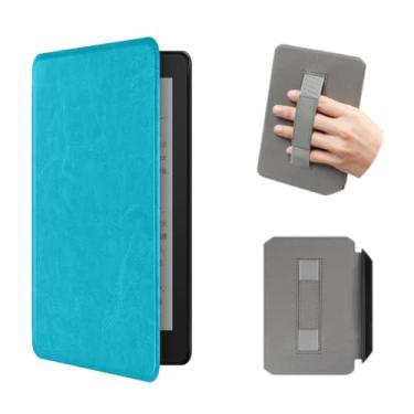 Imagem de Akacy Nova textura de couro sintético com alça para Kindle paperwhite 15.2 cm 10th Case, leve e segura para água, capa protetora dobrável geração 2018 versão (6)
