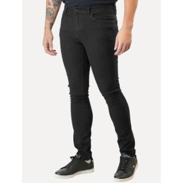 Imagem de Calça Guess Jeans Masculina Skinny Jet Black Tag A996 Preta-Masculino