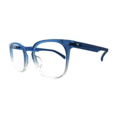 Imagem de Armação De Óculos Hb Ecobloc 0445 10104450641010 Azul Translúcido Degradê-Feminino