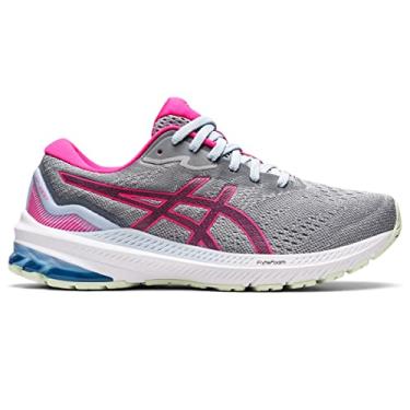 Imagem de ASICS T nis de corrida feminino GT-1000 11, Piemonte Cinza/Rosa Glo, 7.5