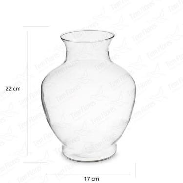 Imagem de Vaso de Vidro para Decoração Monique 22x17 - Pense Flores