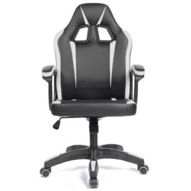 Imagem de Cadeira Gamer Fortt Lípsia, Até 120KG, Reclinável, Preto e Branco -  Cgf002-b