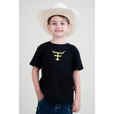 Imagem de CAMISETA INFANTIL TEXAS FARM - CIM036 - PRETO/ AMARELO NEON-Masculino