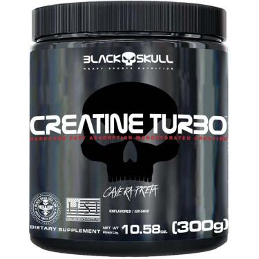 Imagem de Creatina Monohidratada Turbo Hardcore 3000mg 300g Black Skull-Unissex