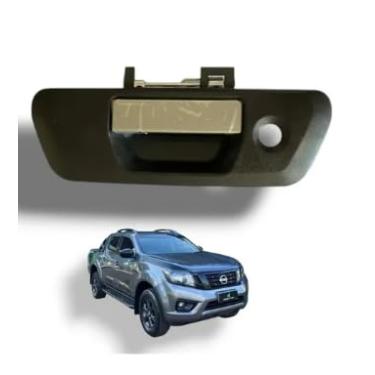 Imagem de Maçaneta Tampa Traseira Preta para Frontier 2017–2025 Um Furo