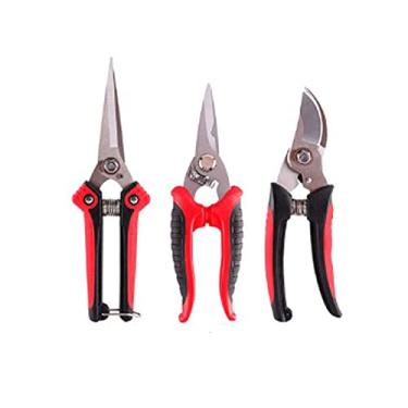 Imagem de AYNEFY Conjunto de Tesouras de Poda de Jardinagem, Lâminas de Aço Inoxidável, Podadores Portáteis Ergonômicos para Cortar Flores e Colher Frutas