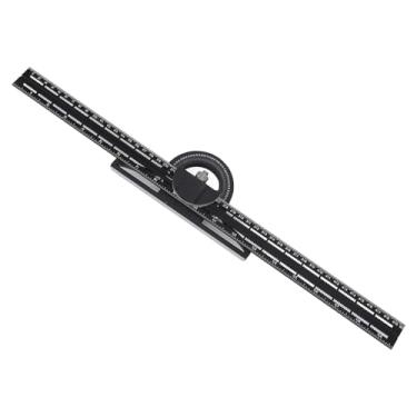 Imagem de Garosa Quadrado Combinado, Régua Deslizante de Liga de Alumínio Com Rotação de 360 ​​graus Com Escala Dupla para Fácil Marcação e Posicionamento Rápido Em Marcenaria e Metalurgia