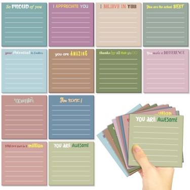 Imagem de Yinder 12 peças de notas adesivas de agradecimento do funcionário, presente de Natal, bloco de notas motivacionais, mini notas inspiradoras para professores, enfermeiras, colegas, material de