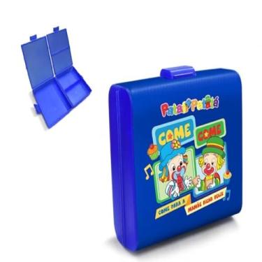 Imagem de Lancheira Azul Patati Patatá Com Travas 19x17x66cm 25714 Arqplast
