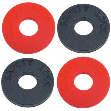 Imagem de KIT 4 Strap Block trava correia guitarra VERMELHA E PRETA - MXP