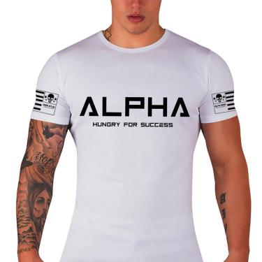 Imagem de Camisa Camiseta Masculina para Treino e Musculação ALPHA-Masculino