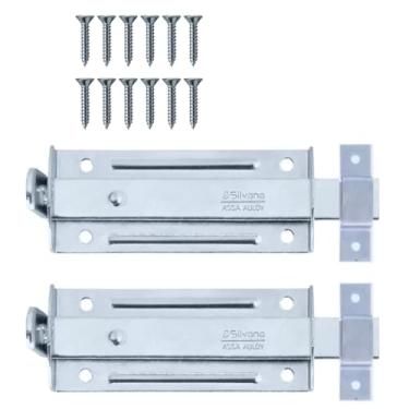 Imagem de Ferrolho Trinco Tarjeta Fecho Chato Para Porta Janela Portão 5,5cm Zincado | Silvana | Kit 02 Un