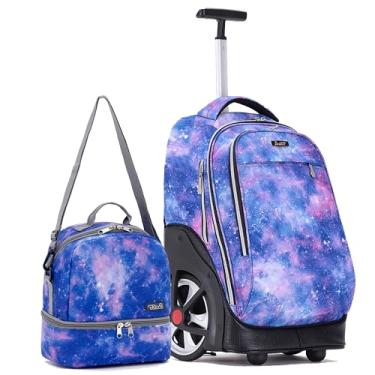 Imagem de Mochila de rodinhas NEW TILAMI com 48 cm e Lancheira para Meninas e Meninos, Durável, para Viagem e Escola, 19 inch, Mochilas Daypack