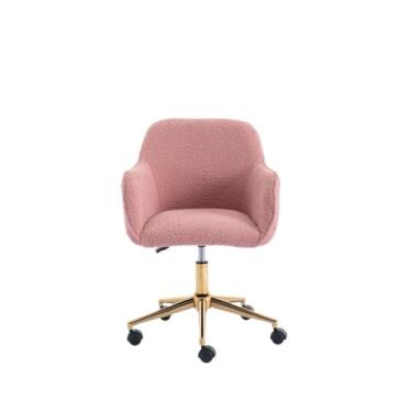 Imagem de Cadeira de escritório multifuncional ajustável com assento de rodas com suporte para encosto, cadeira ergonômica para computador, cadeira giratória para jogos, cadeira de balanço confortável para