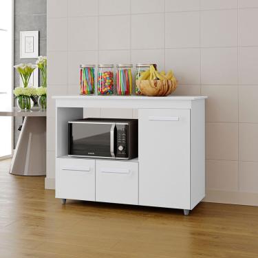 Imagem de Armário Multiuso Bela 3 Portas Cozinha Mb1 Cor Branco
