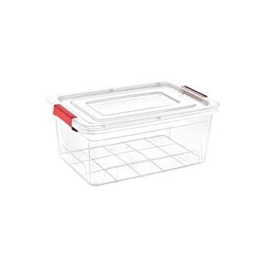 Imagem de Caixa Organizadora Retangular com Tampa 30L Transparente - Mood Prático e Funcional para Uso Diário