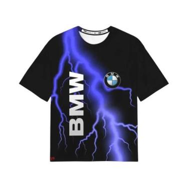 Imagem de Camiseta Masculina De Verão BMW Manga Curta Moda Casual Esportiva Corr