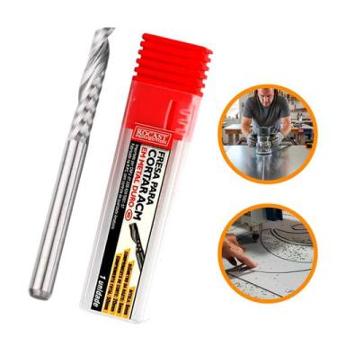 Imagem de Fresa Cortar Acm 6mm Metal Duro Rocast 1 Corte Topo Tupia Router Cnc A