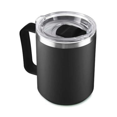 Imagem de Caneca Térmica Café 450ml com Tampa Aço Inox Parede Dupla Preto