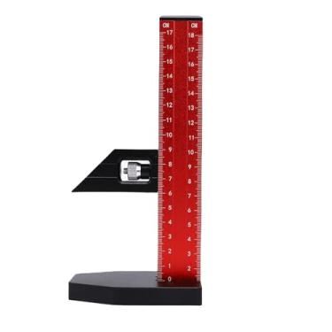 Imagem de Garosa Medidores de Altura para Carpintaria Com Design de Escala Dupla de 180 Mm Régua de Alumínio Com Ajuste Fino para Roteador de Serra de Mesa e Configuração de Profundidade da