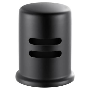 Imagem de Tampa de abertura de ar para lava-louças para cozinha, tampa de lacuna de ar de latão sólido com design de saia, substituição da tampa de ventilação de transbordamento da máquina de lavar louça, preto