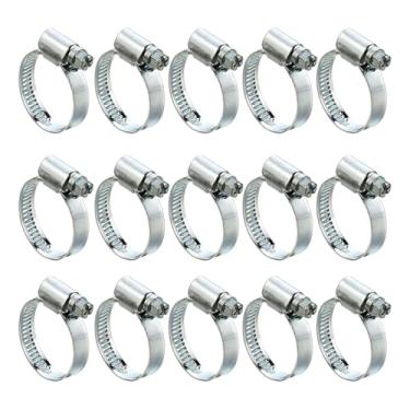 Imagem de Abraçadeiras De Metal Para Mangueira, Kit 50 Unidades, Para Gás, Jardim, Irrigação, Botijão, Fixação de Mangueiras (27-51mm)