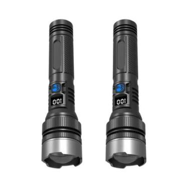 Imagem de Lanterna LED Poderosa De 900000LM Tipo Zoom Recarregável via Tipo-C Pa