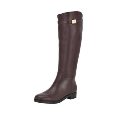 Imagem de Guess Bota de cano alto feminina Zoro, Couro vermelho escuro 600, 40