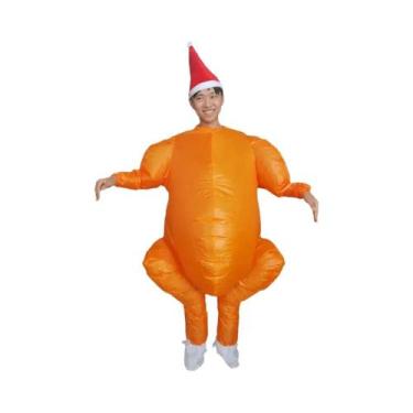 Imagem de Fantasia Inflável De Peru Com Chapéu De Natal, Macacão Engraçado Para 