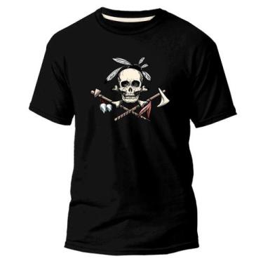Imagem de Camiseta Algodão Premium Estampa Digital Índio Caveira Foice - Pavesi,