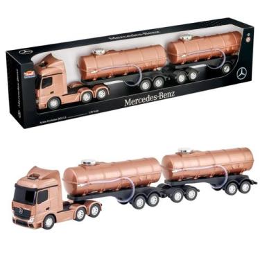 Imagem de Caminhão Mercedes Benz Actros Tanque 69cm Grande Rodotrem Infantil De 