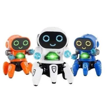 Imagem de Boneco Eletrônico Robô Amiguinho Luz Movimento E Som dança led - Genex