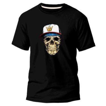 Imagem de Camiseta Básica Algodão Premium Estampa Digital Skull Raper - Pavesi, 