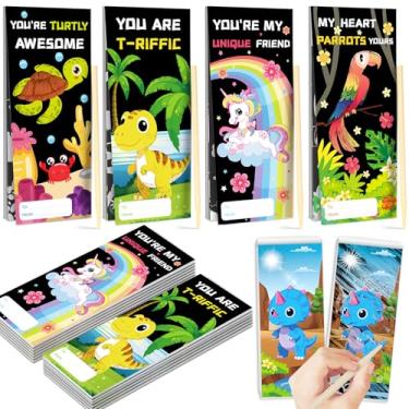 Imagem de Shemira 24 Pack Valentines Day Cards with Scratch Paper, Classroom Valentines Exchange Gifts, Valentines Party Favors