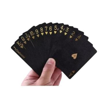 Imagem de Baralho De Poker De Plástico Preto Fosco E Rosa À Prova d'Água Para Te