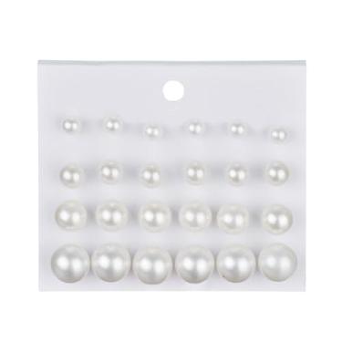 Imagem de Conjunto de brincos de pérola estilo melindrosa vintage - Brincos de pérolas sintéticas coloridas para bijuterias dos anos 20, Medium, pérola sintética, Pérola sintética