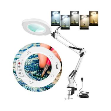 Imagem de Lupa Iluminada USB 72LED 8X 10X Para Soldagem, Reparos, Cuidados Com a