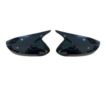 Imagem de Compatível com vw polo 2011 2012 2013 espelho retrovisor lateral capa adesivo asa tampa guarnições acessórios exteriores(Gloss Black)