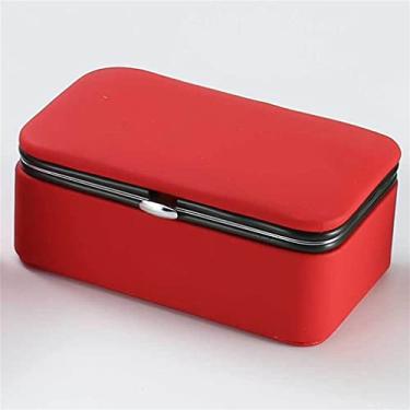 Imagem de Caixa de joias portátil para armazenamento, brincos, anéis, colar, caixa de joias, caixa de armazenamento multifuncional (cor: E, tamanho: conforme mostrado) (preto como mostrado)