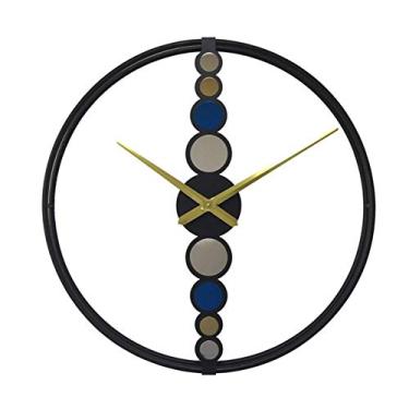 Imagem de U5GAAALPPQ9 Relógio de mesa relógios de parede metal antigo vintage sem números relógios esqueleto para casa, escritório, sala de estar, quarto, decoração em branco (72 cm)