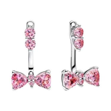 Imagem de Colar Com Anel Em Forma De Coração Com Laço Em Prata 925 Para Mulheres