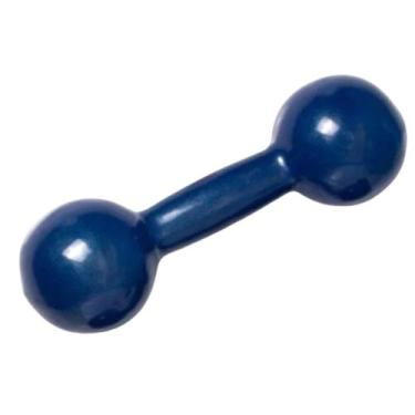 Imagem de Halter Peso Emborrachado 1Kg Unibrás (Unidade), Azul, Único