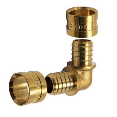 Imagem de Conexão Pex em L Emmeti 16x16 Latão - P28291352