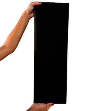 Imagem de Cabeceira Dubai Estofada Modular 20x60 cm para Cama Box | Placa Retangular Autocolante | Design Moderno(8,PRETO)