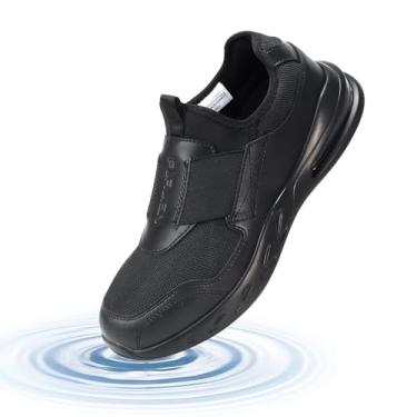 Imagem de Sapatos de trabalho antiderrapantes para mulheres e homens, tênis feminino antiderrapante impermeável chef cozinha sapatos zapatos de trabalho para hombres preto, Preto, 36