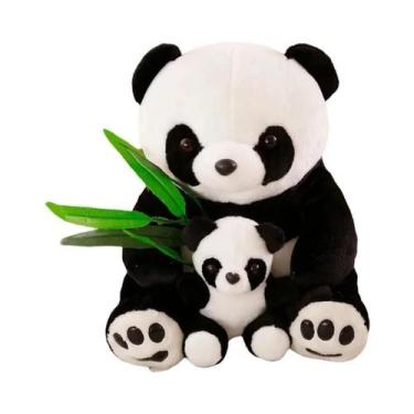 Imagem de Brinquedos De Pelúcia Panda Fofos, Bonecos Mãe E Filho Para Crianças, 