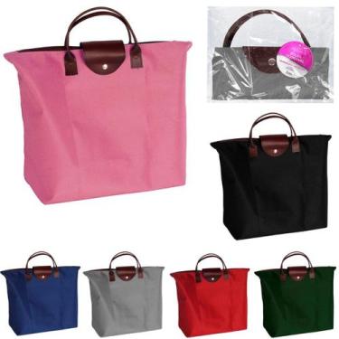 Imagem de Bolsa Dobrável Funcional Prática Presente Básica - Zein, Vermelho