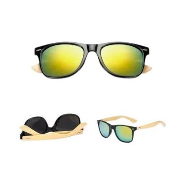 Imagem de Óculos De Sol Unissex Polarizados Com Armação De Madeira Natural, Ócul